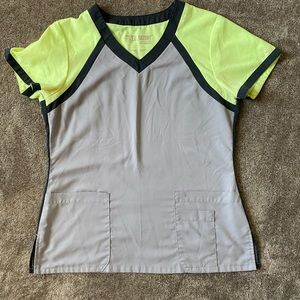 Greys Anatomy by Barco Active Scrub top Green and Gray Sz medium